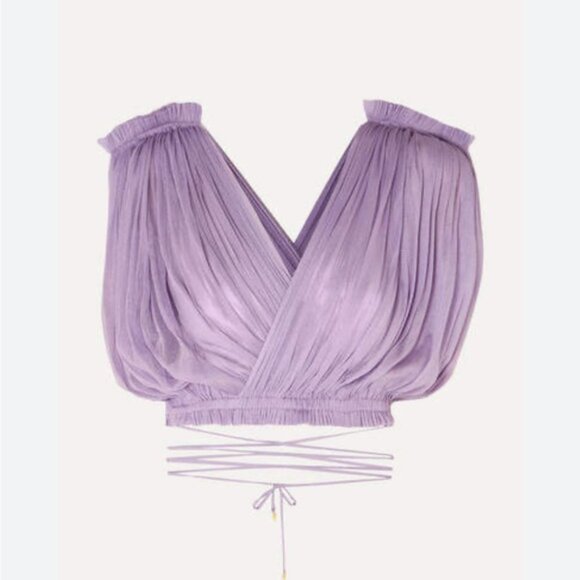 ✨ Authentic Elena Makri 100% Silk Two-Piece Outfit - Rust Color, One Size, NWOT - Picture 10 of 10